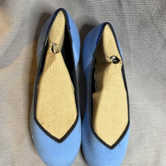 retired style, merino Rothys flats in light blue - Picture 3 of 5
